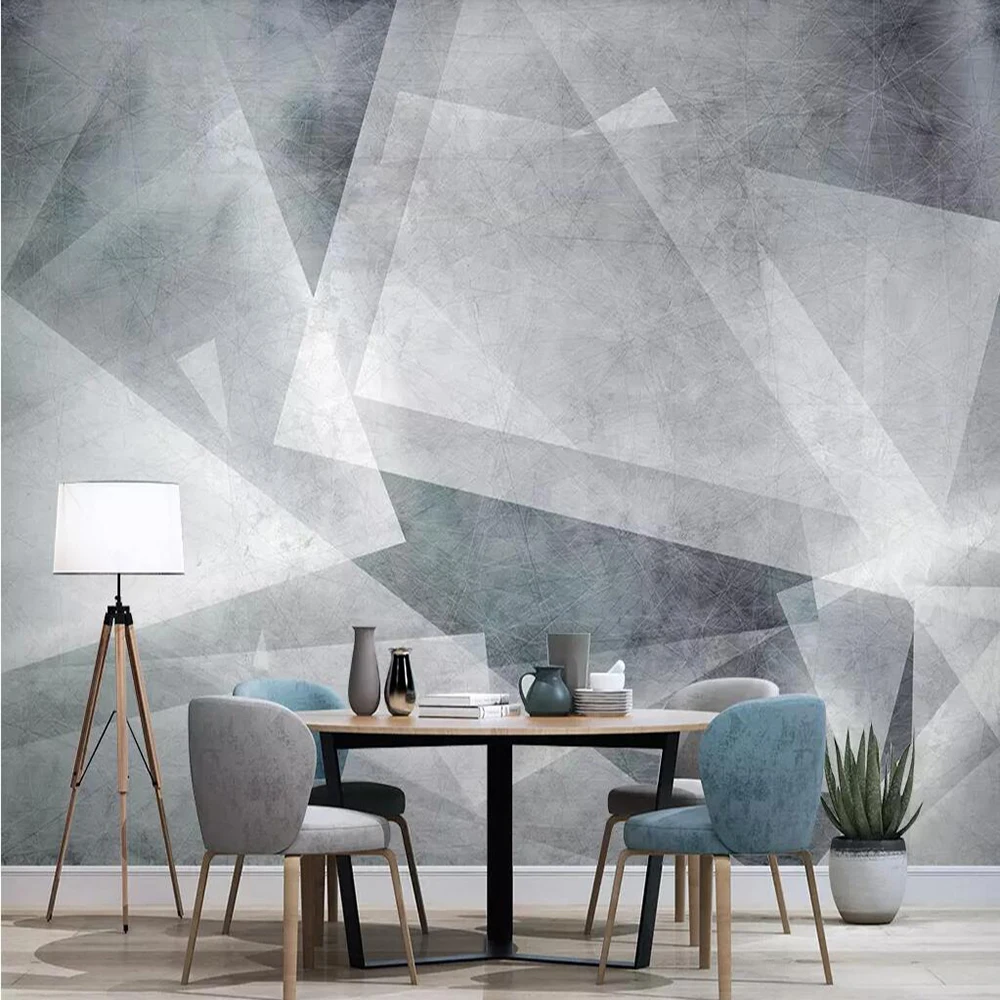 Milofi custom 3D wallpaper mural Nordic abstract geometric lines background wall living room bedroom decoration painting wallpap |