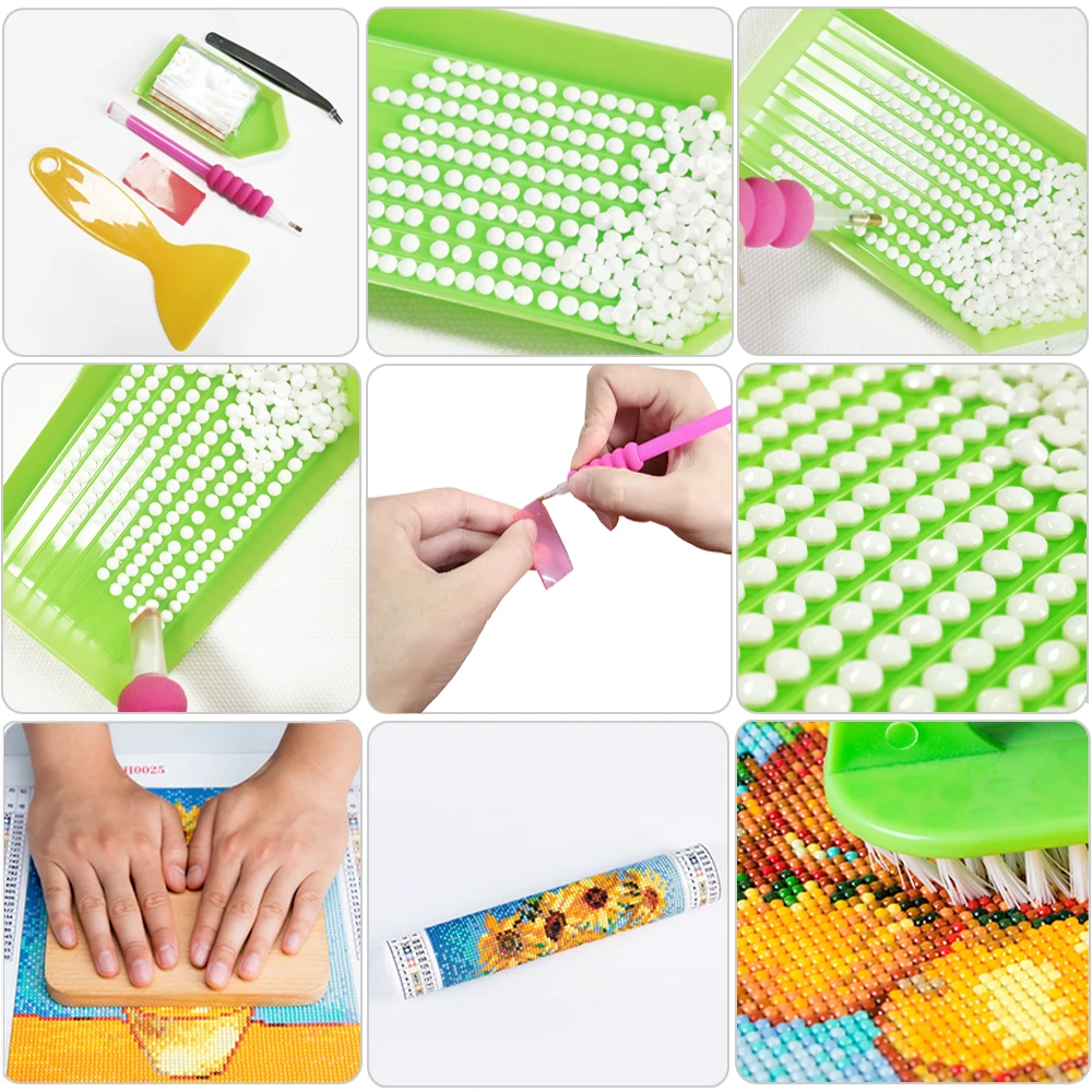 

5D Full Round Diamond Painting "Animal Cat Tiger Lion" Rhinestone Mosaic Embroidery Set DIY Mosaic Home Decoration Art Wall