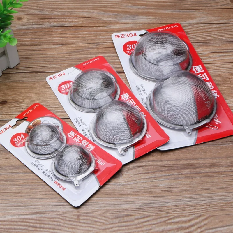 

304 Stainless Steel Seasoning Ball Tea Making Soup Hot Pot Spicy Ball Leakage Treasure Tea Spices Filter