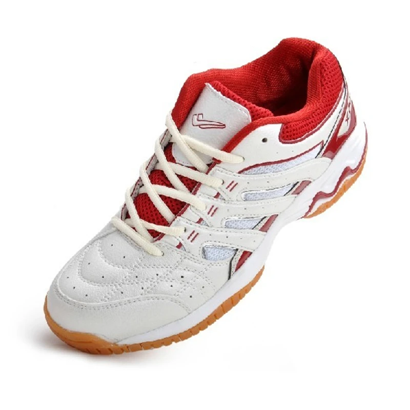 

Four Seasons Casual Sneakers Men's Volleyball Indoor Teenager Drill Sport Shoes Women's Profession White Solid Leather Handiness