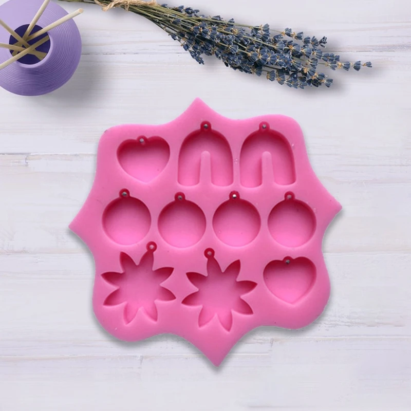 1Pc Heart-shaped Earring Combination Earrings Mold Serving Board Silicone Home Decoration Suitable for Women | Украшения и