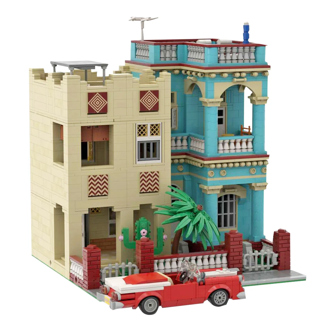 

Authorized 2906+Pcs MOC-60270 Cuba Havana House Bricks Model DIY Building Block Kits (Authorized and Designed by SugarBricks)