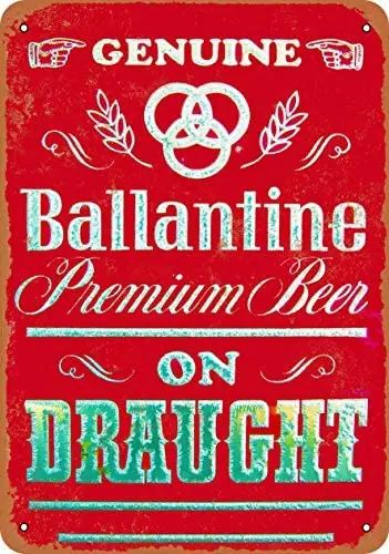 

Ballantine Beer Metal Tin Sign 12 X 8 Inches Retro Vintage Decor