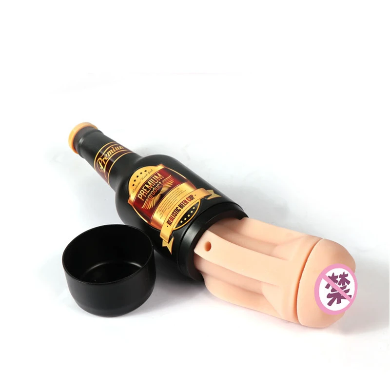 Мужской мастурбатор портативная для пивных бутылок киска мягкий оральный