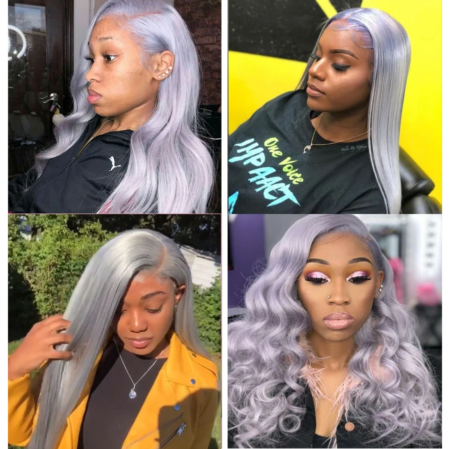 

BEAUDIVA Grey Hair Bundles 3PCS Gray Body Wave Brazilian Hair Weave Bundles Remy Human Hair Bundles 100g/pcs