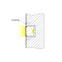 U Shape drywall tile trim recessed heat led aluminum light profile