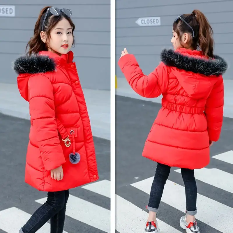 

2020 Girls Clothes Children Winter Thick Warm Slim Waistband Girl Cotton Down Jacket Coats