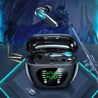 Беспроводные наушники TWS V5.1, Bluetooth наушники, игровая гарнитура без задержек светодиодный светодиодным цифровым дисплеем и микрофоном