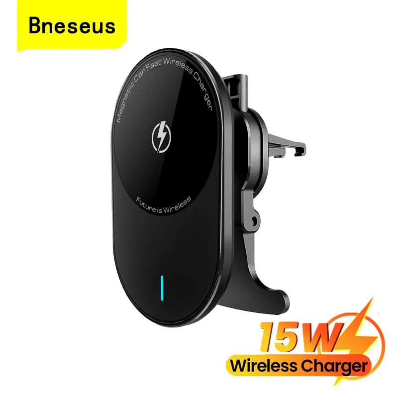 

Bneseus 15W Magnetic Car Wireless Charger Holder for iPhone 13 12 Pro Max Mini Qi Fast Wireless Charging Car Charger Phone Stand