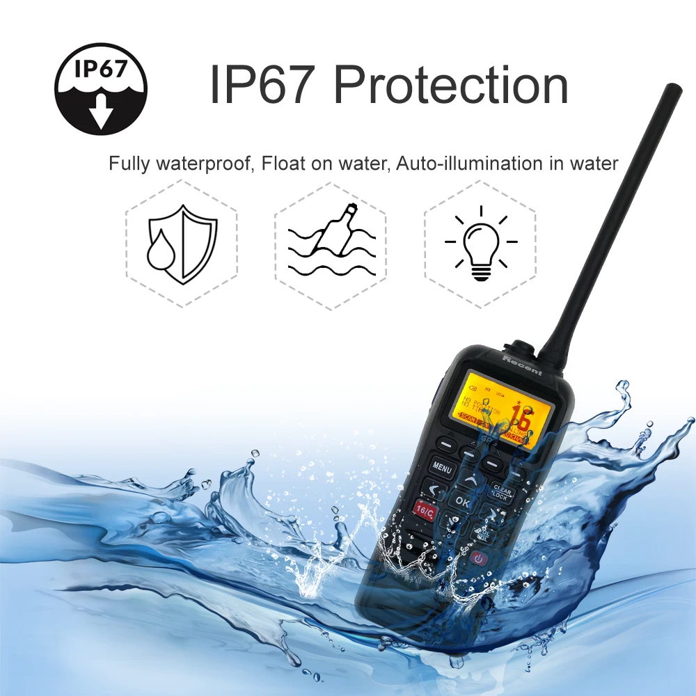 Новейшая морская радиостанция диапазона VHF встроенная GPS 156 025 163 275 МГц поплавок