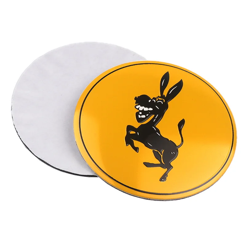 4 шт. 56 мм алюминиевые креативные забавные стикеры на колпачок с логотипом в виде