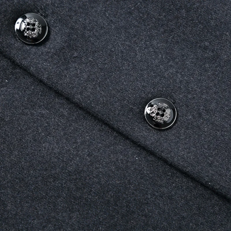 

New men's wool coat in winter with thick warm male cotton collar windbreaker jacket men wholesale