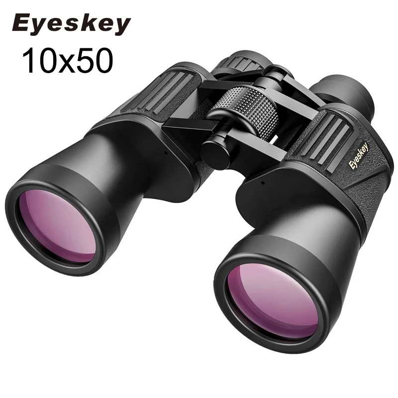 

Бинокль Eyeskey 10x50, мощный зум, HD, для охоты, наблюдения за птицами, путешествий, без инфракрасного излучения, армейский, для слабого ночного вид...