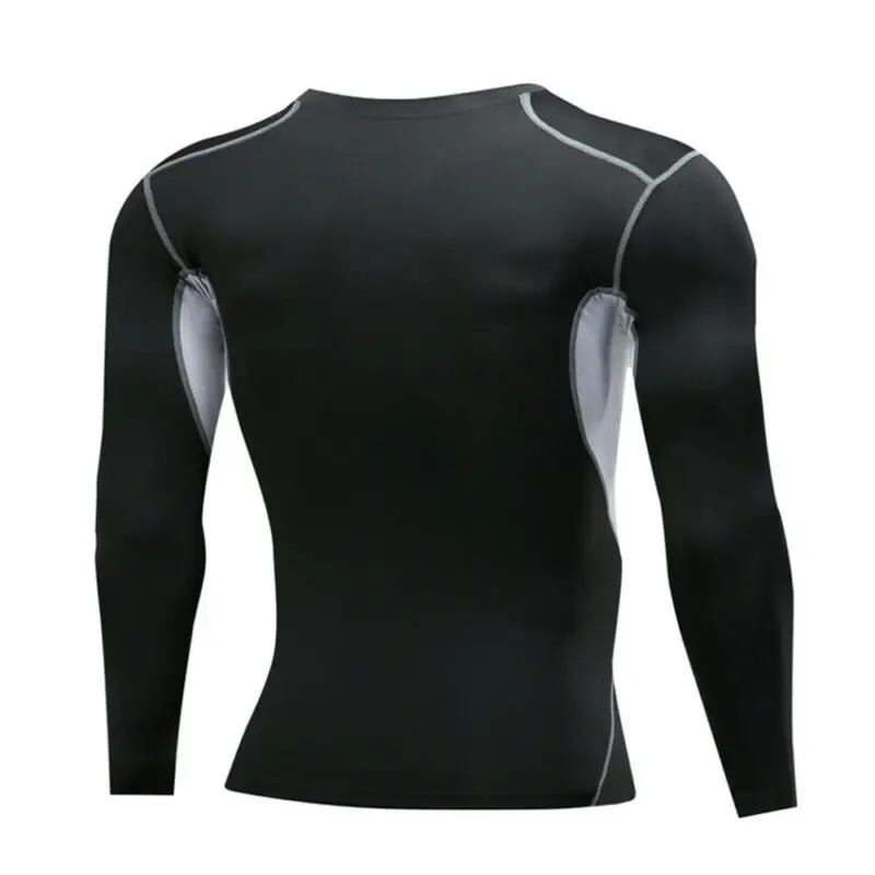 

2021 Men Clothing Mens Long Sleeve Quick Dry Compression Slim Sports Run Gym Fitness T-Shirt Tops