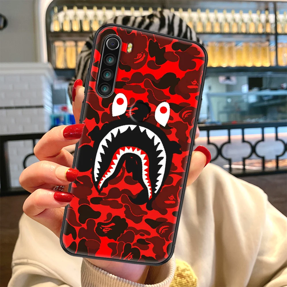 

Brand B-BAPES Phone case For Xiaomi Redmi Note 7 7A 8 8T 9 9A 9S 10 K30 Pro Ultra black soft back trend shell fashion funda