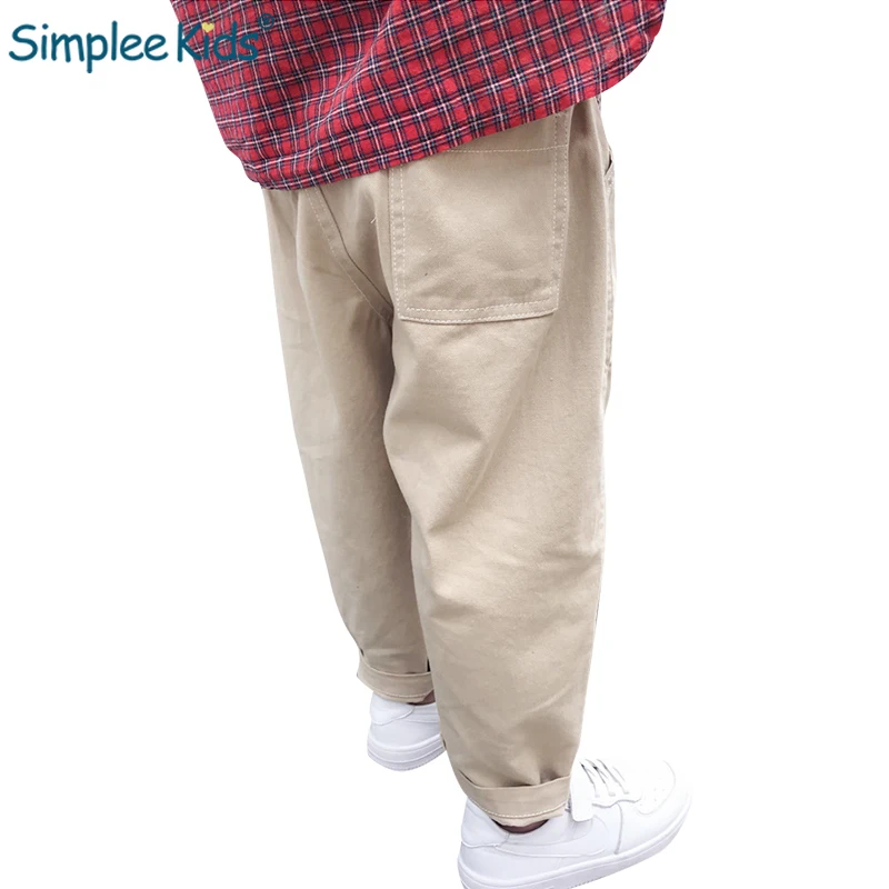 Simplee/детские шаровары для мальчиков сезон весна-осень хлопковые длинные брюки