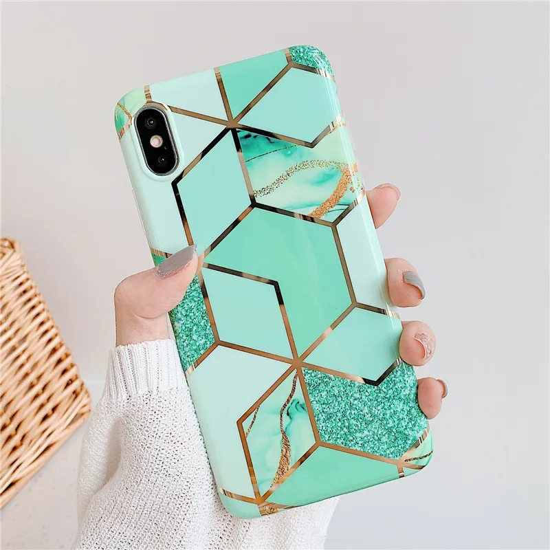 green Блестящий золотой мраморный чехол для телефона huawei P20 Lite TPU чехол p20 pro Чехол для huawei p30 lite pro mate 20 pro Чехол для телефона - Цвет: green