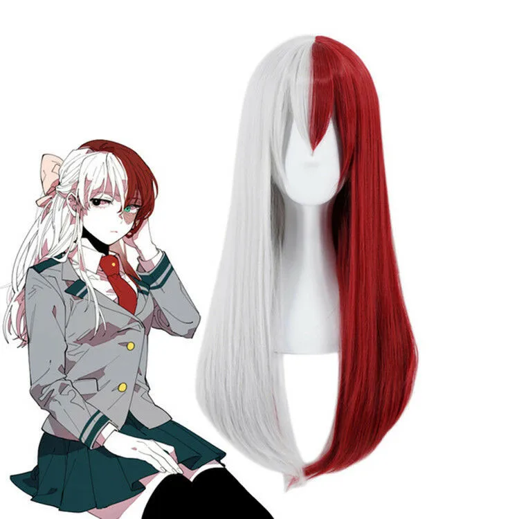 Женский Аниме Boku no My Hero academic Todoroki Shoto Genderbend костюм для косплея на Хэллоуин длинные