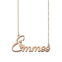 emmee name necklace custom name necklace for women girls best friends birthday wedding christmas mother days gift