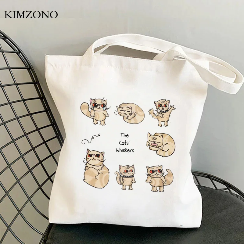 

Cats shopping bag cotton recycle bag bolsas de tela shopper jute bag bag fabric sac cabas reciclaje foldable sac toile