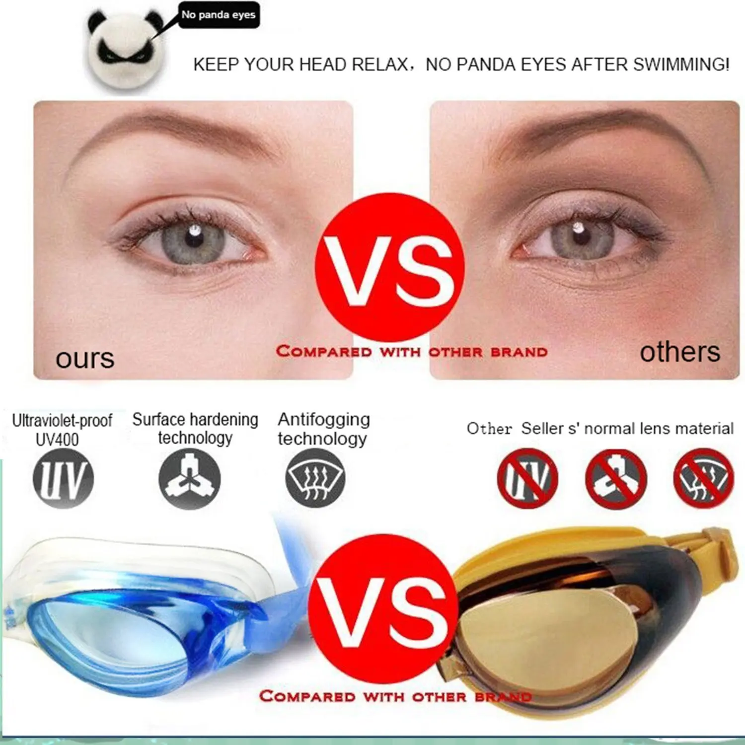 Зеркальные очки для плавания плавательные регулируемые детей УФ защита