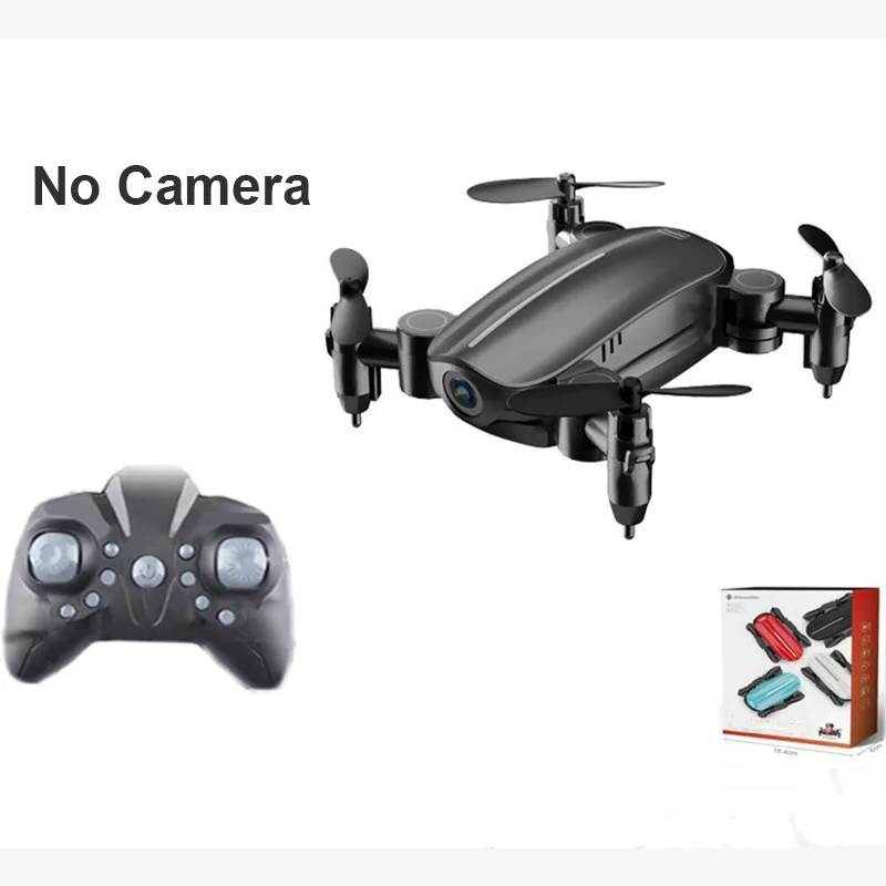 No Camera Black RC Мини Квадрокоптер с wifi FPV складной Дрон самолет с камерой HD RC Дрон воздушный четырехосевой вертолет микро карманные игрушки - Цвет: No Camera Black
