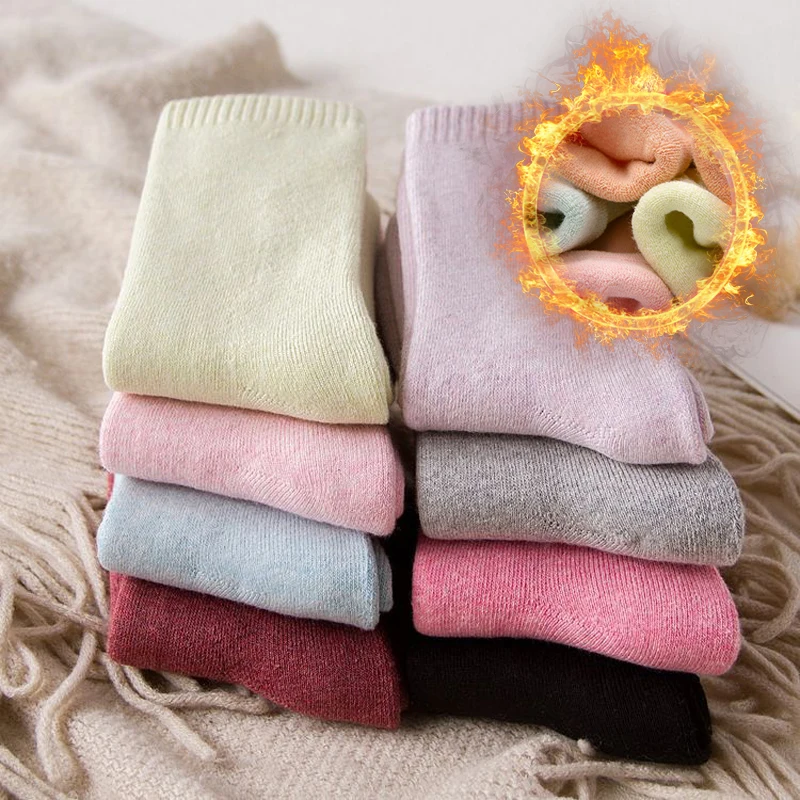 12Pcs/6Pair Hot Selling Women Cotton Socks Simple Solid Color High Quality Autumn Winter Warm Socks Chistmas Gift for Friend