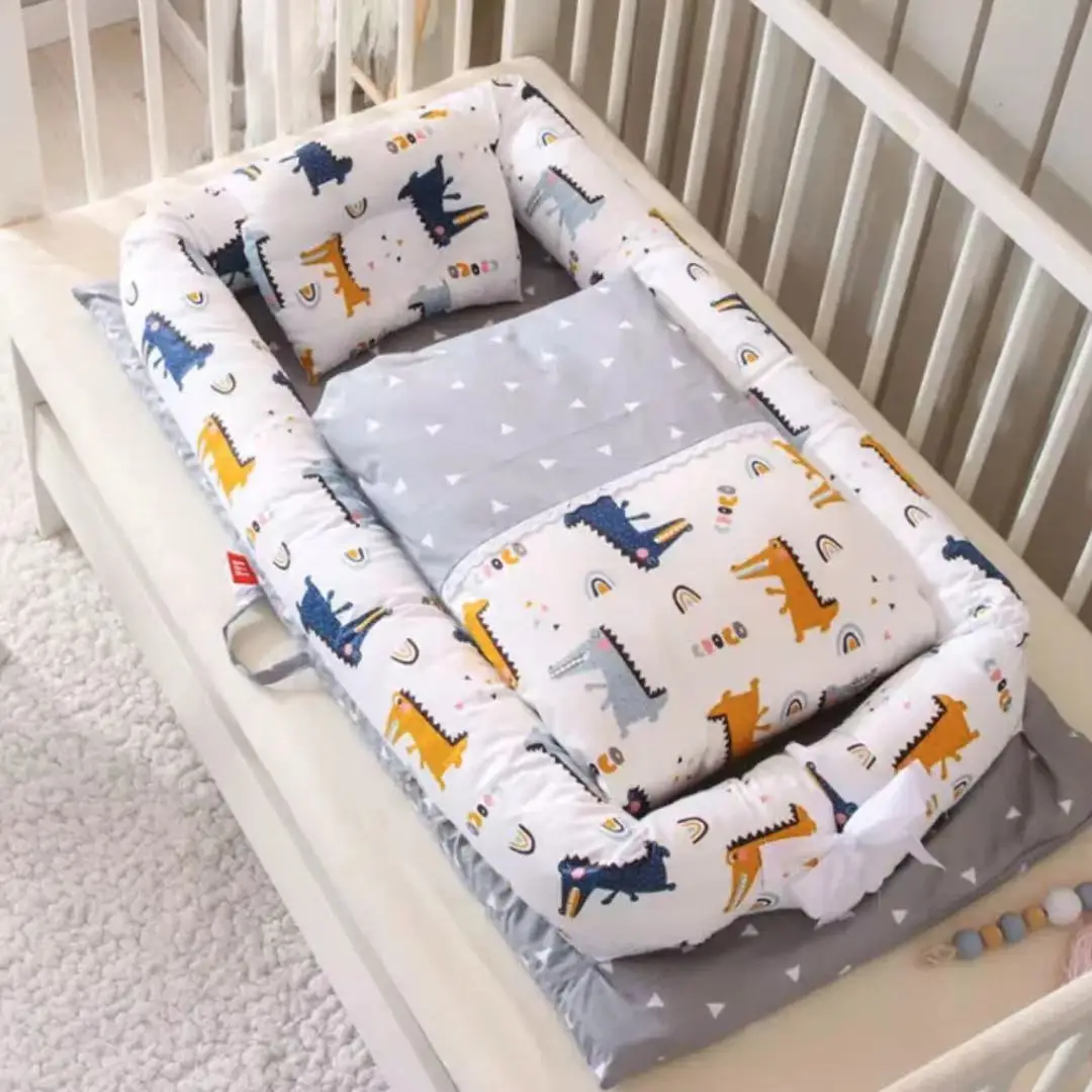 

Children Pressure-resistant Crib Medium Bed Newborn кровать детская Folding Portable Bionic Beds BB Baby Travel Cot Furniture