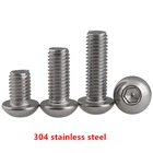 Винты с круглой головкой из нержавеющей стали M4 304, 20 шт.