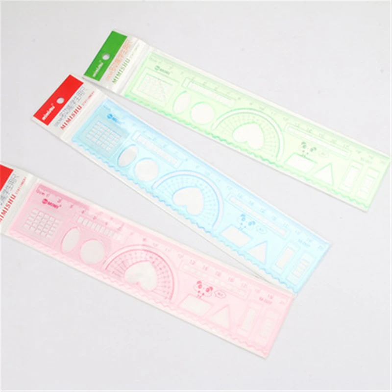 Корейские студенческие канцелярские многофункциональная четыре в одном линейка