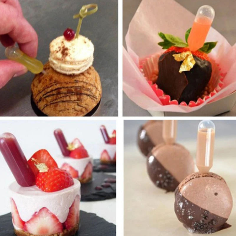 50 шт./компл. желе капельница для мороженого 4 мл одноразовая Соломка торта