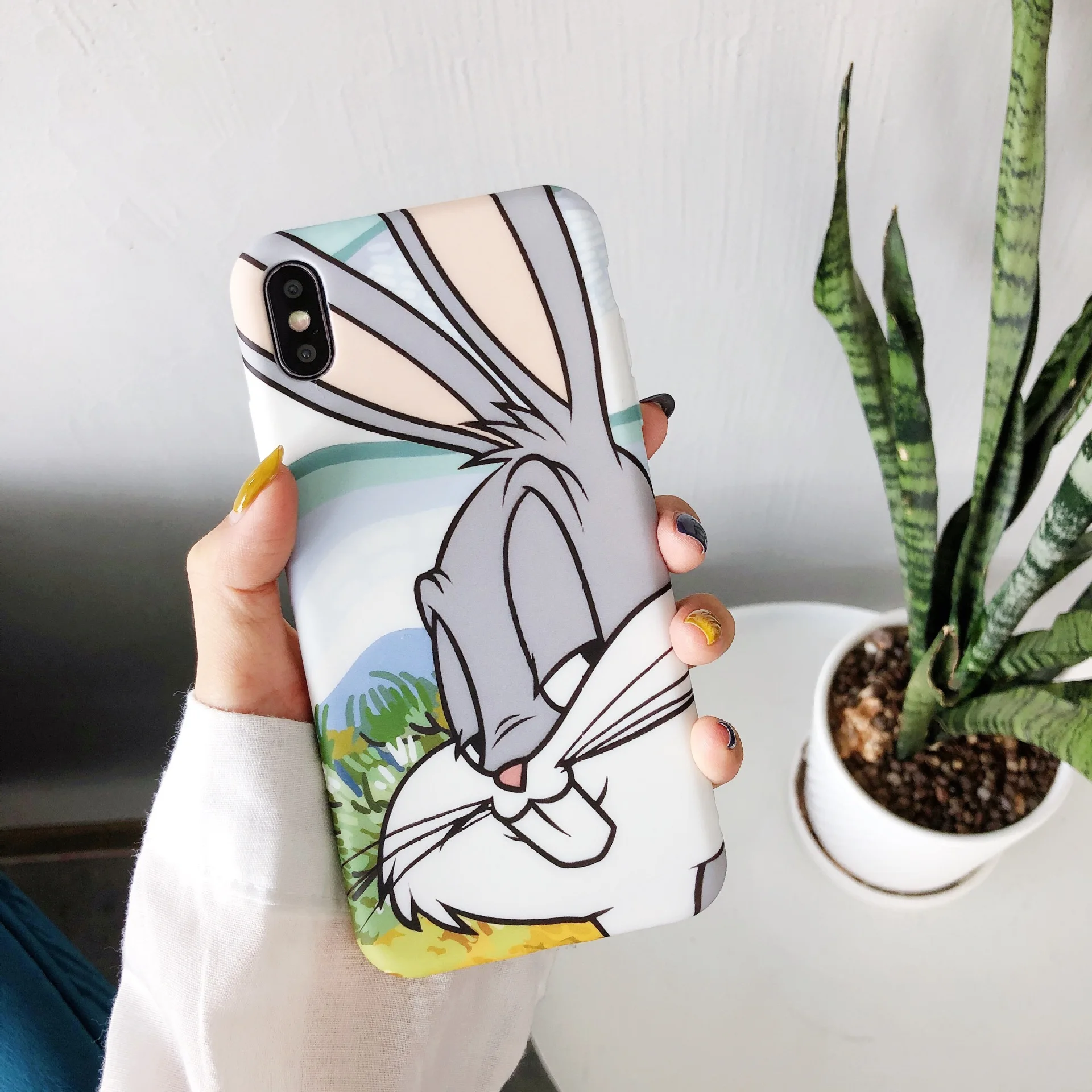 Cute Cartoon Bugs Bunny Rabbit Retro Phone Case silicone cover for coque iPhone 7 Plus 11 Pro Max 6 8 6s X XR xs max case | Мобильные