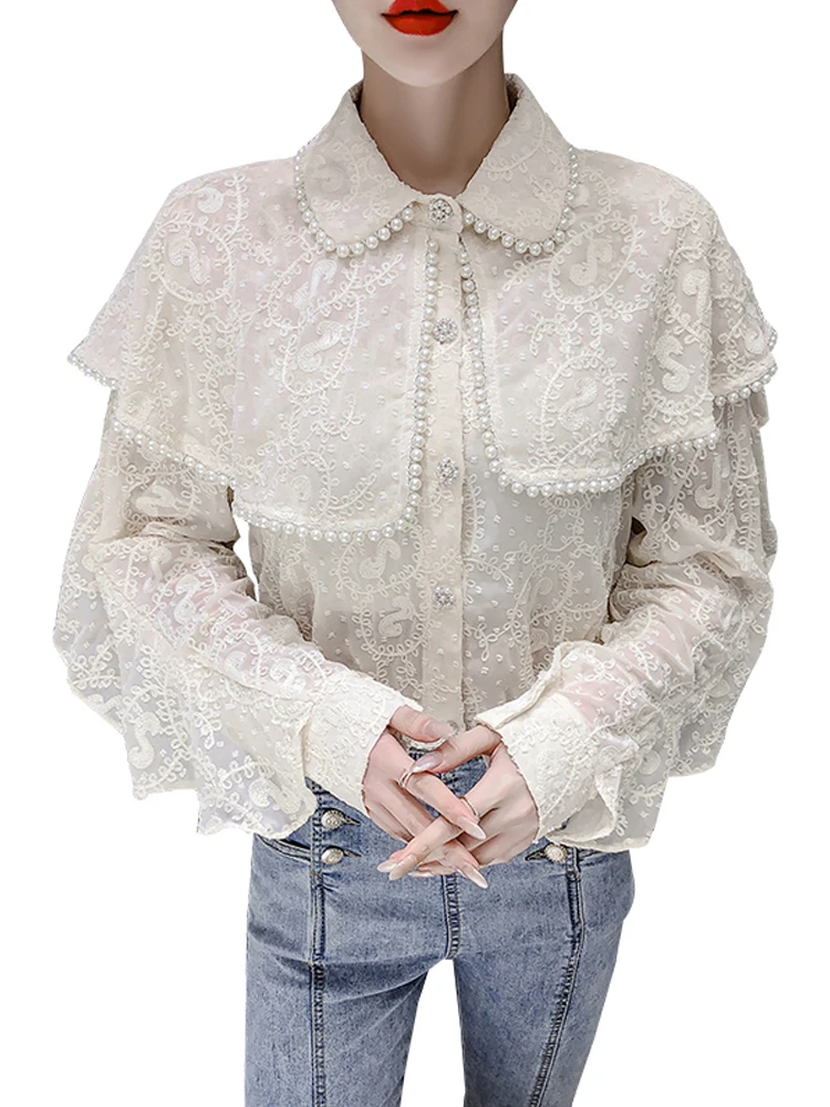 Cheap wholesale 2021 spring summer autumn new fashion casual ladies work women Blouse woman overshirt female OL Py1394