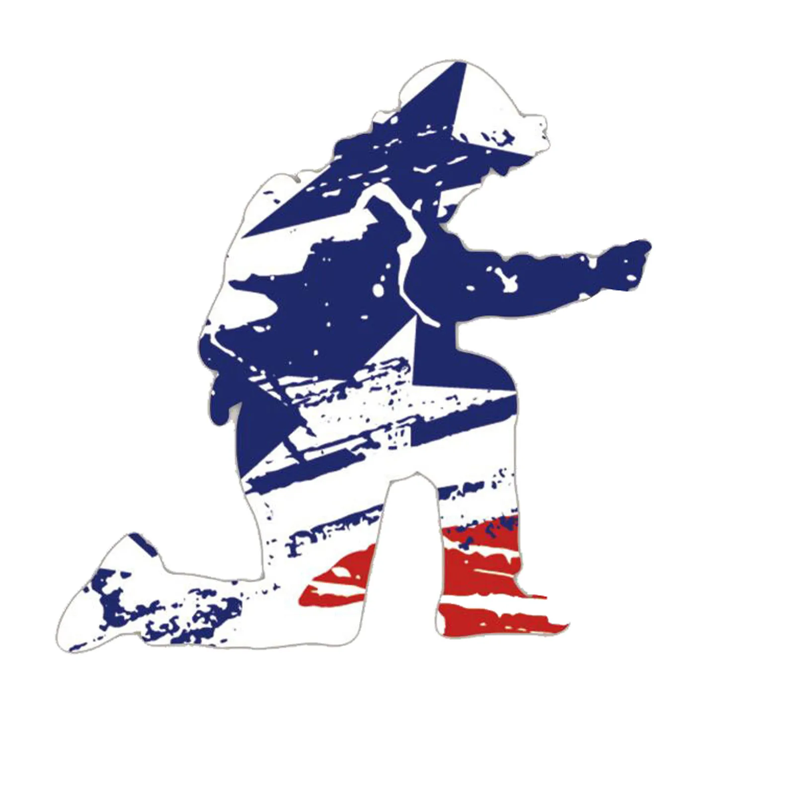 

Kneeling Soldier Weathered Flag Metal Decor Home Decoration Yard Decor Art Ornament Outdoor 15 X 10 IN