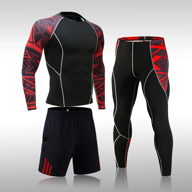 Комплект нижнего белья для мужчин спортивный костюм тренажерного зала фитнеса