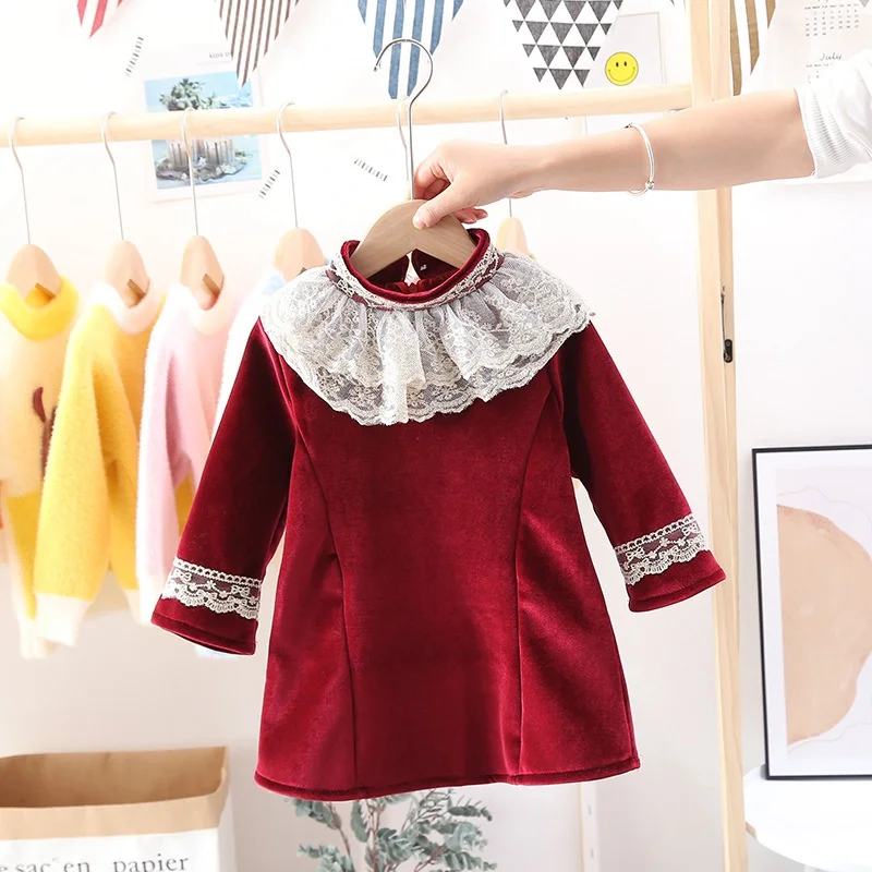 Зимнее детское платье принцессы для девочек коллекция 2019 года сезон осень