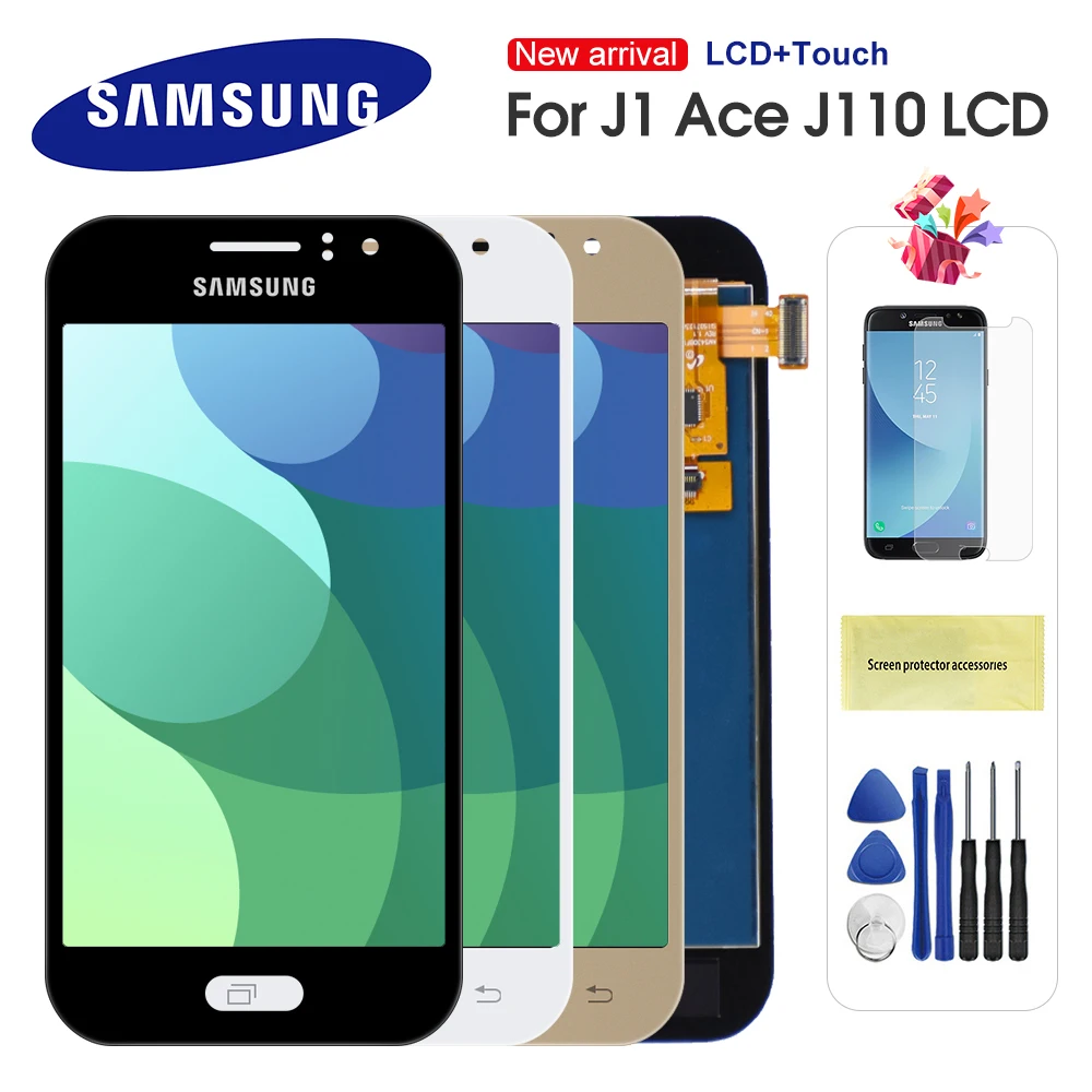 ЖК дисплей для Samsung Galaxy J1 Ace J110 SM J110F J110H сенсорный экран дигитайзер в сборе замена