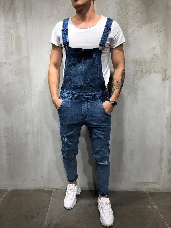 

Speed Sell Tong Men Denim Overalls Suspenders Mens Jeans Han Edition Jumpsuits New Pants
