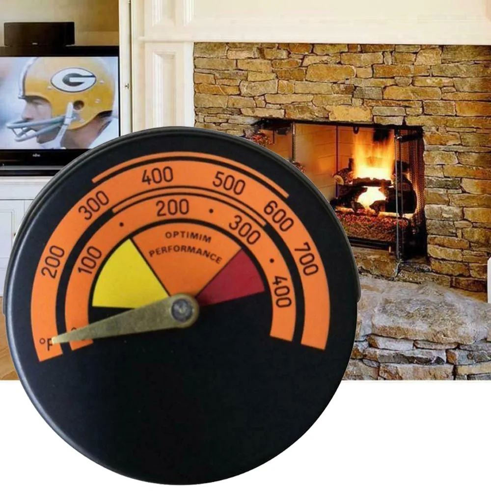 

0-400 degree Celsius Stove Thermometer Portable Attachment Fireplace 63x9mm