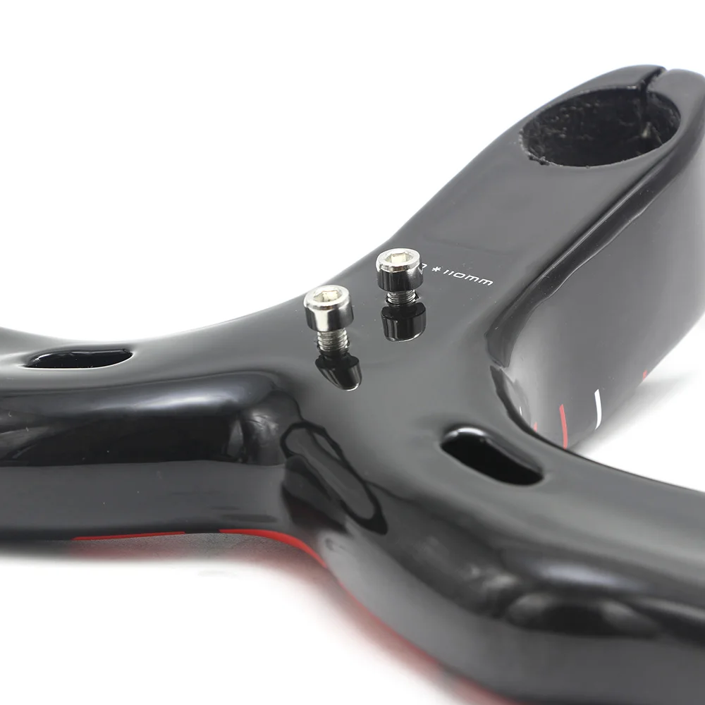 Дешево Руль велосипеда из углеродного волокна 3K, 400/420/440*90/100/110/120 мм