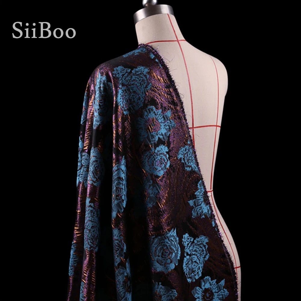 Французский стиль роскошный зеленый синий фиолетовый Цветочный металлический