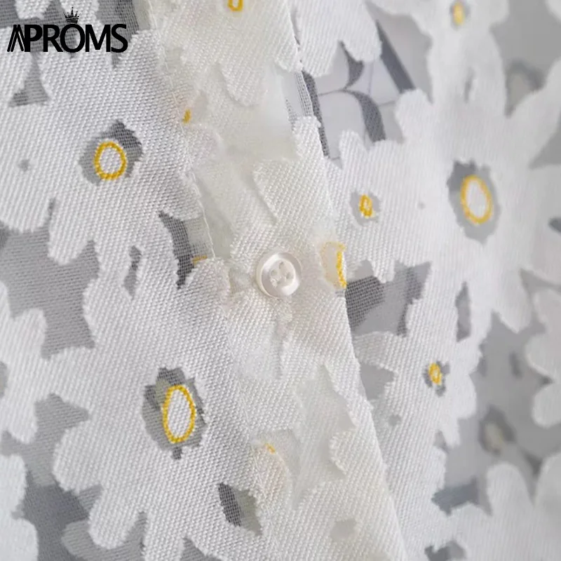 Новая Элегантная сексуальная прозрачная блузка с подсолнухом Женская Осенняя