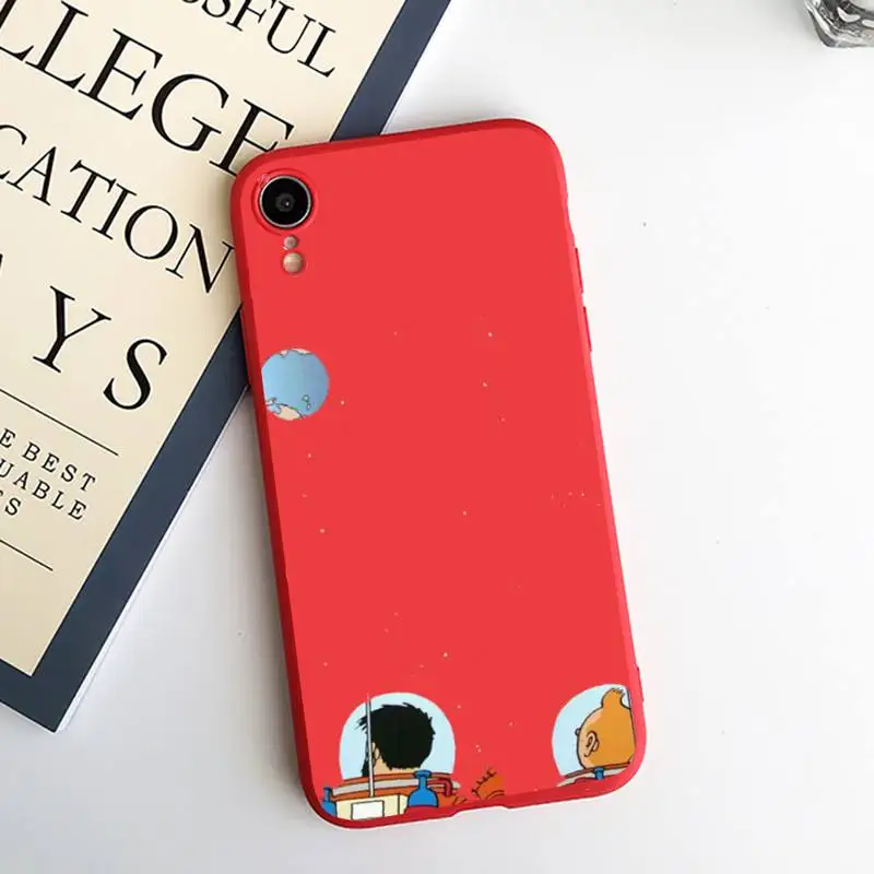 

The Adventures of Tintin cartoon luxury Phone Case funda Candy Color for iPhone 6 7 8 11 12 s mini pro X XS XR MAX Plus