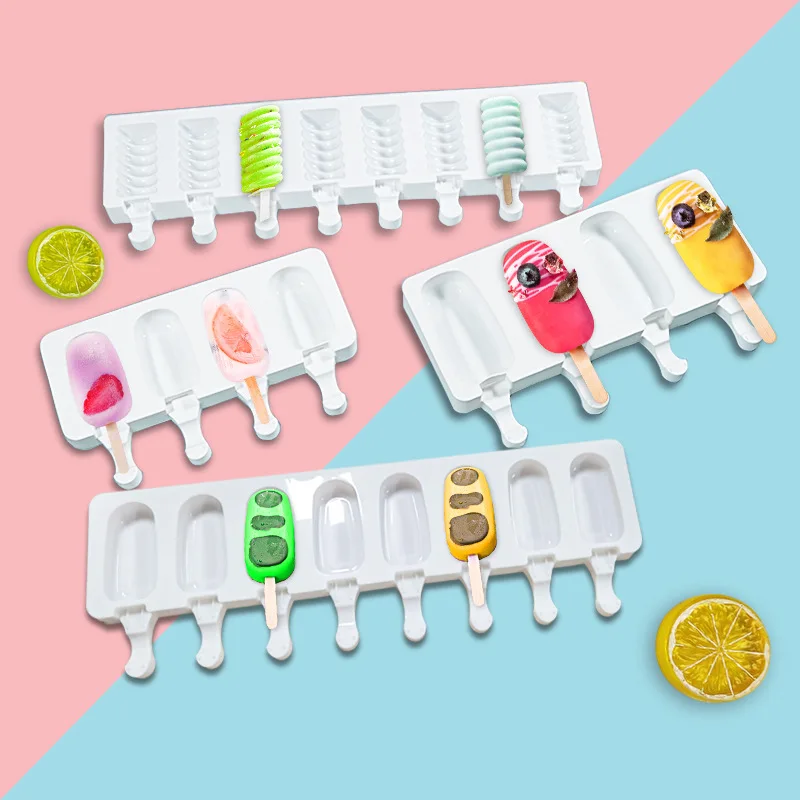 

New Ice Silicone Cream Mold Popsicle Molds DIY Homemade Dessert Freezer Fruit Juice Ice Maker Mould for wholesale Drop Shipping