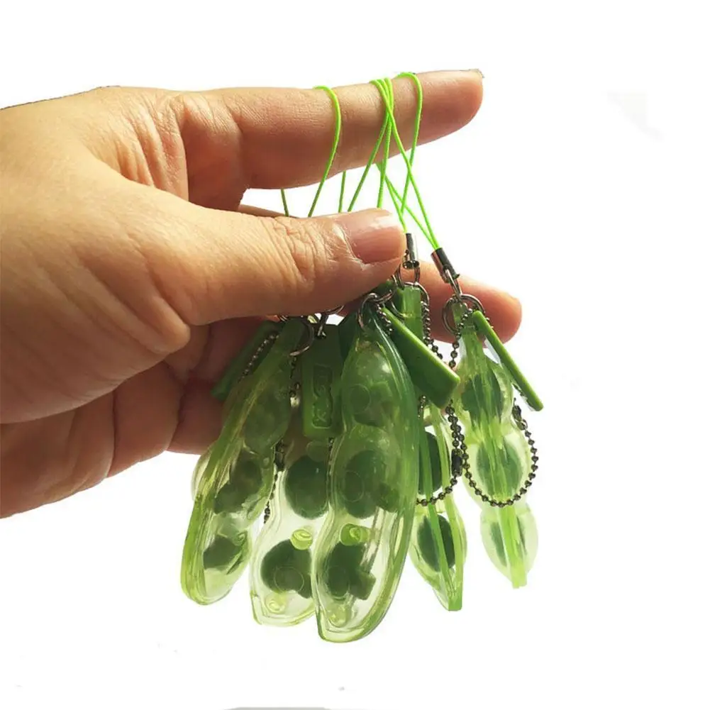 

Fidget Toys Decompression Edamame Toys Squishy Squeeze Peas Beans Keychain Cute Stress Adult Toy Rubber Boys Xmas Gift