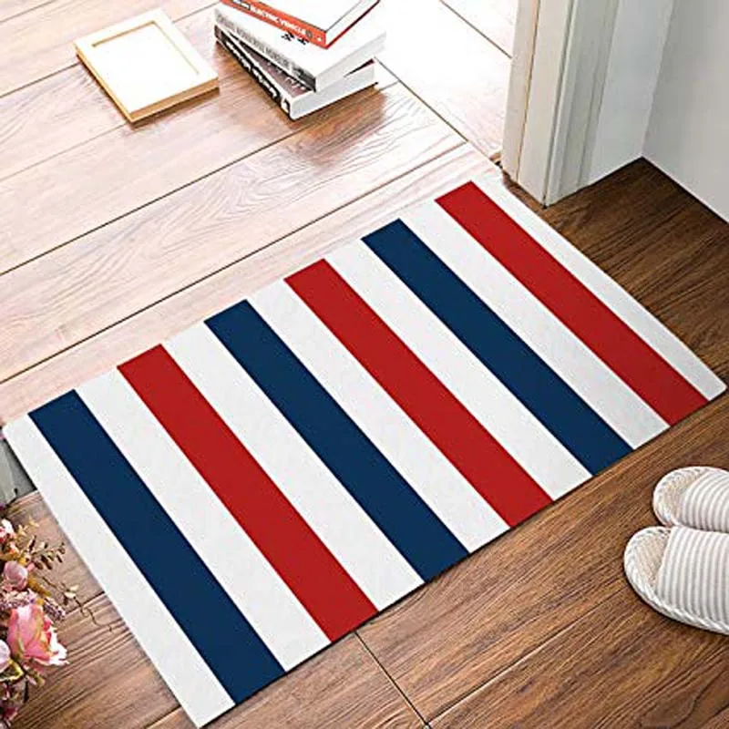 Классический элегантный серый белый полосатый резиновый дверной коврик