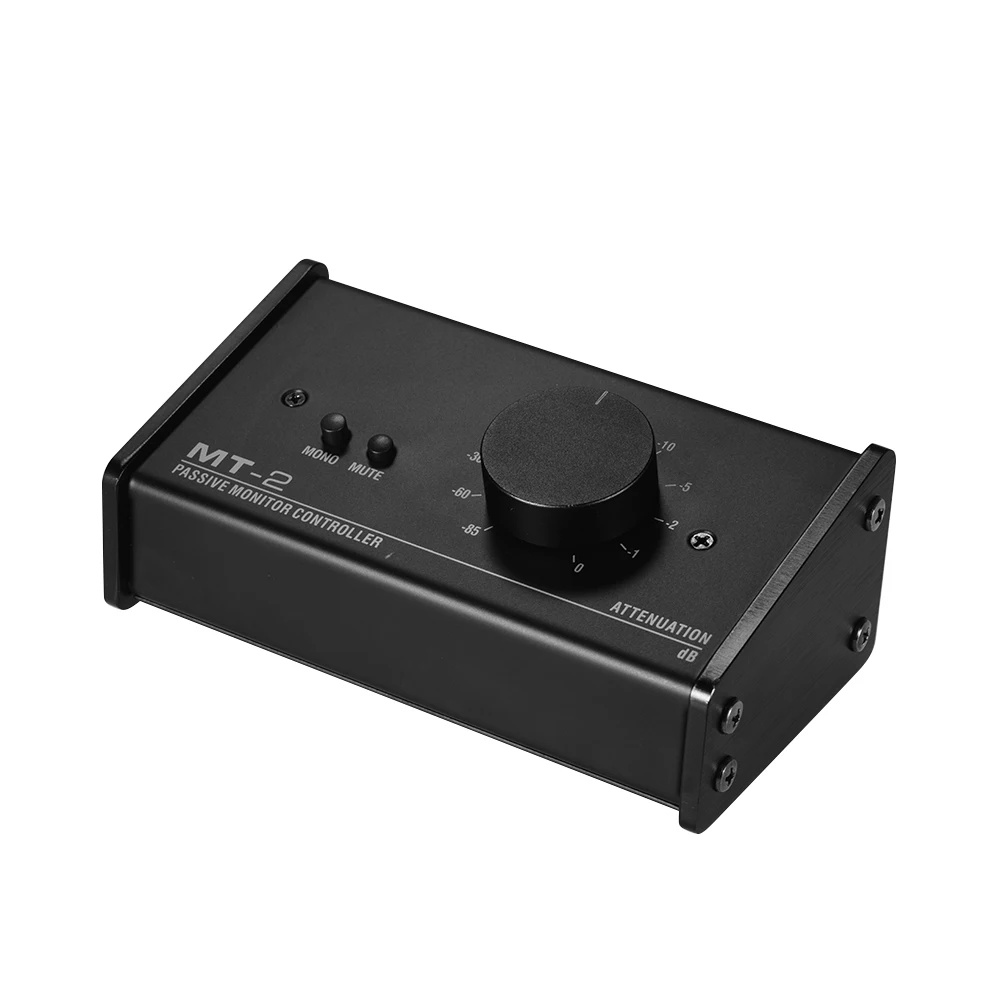 

MT-2 Passive Monitor Controller with XLR 3.5mm Inputs Outputs Supports Attenuation Control Mute Function Accessories