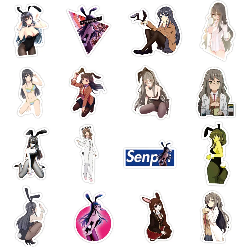 50 шт. аниме стикеры s Rascal Not Dream of Bunny Girl сексуальные Стикеры для девочек ноутбука