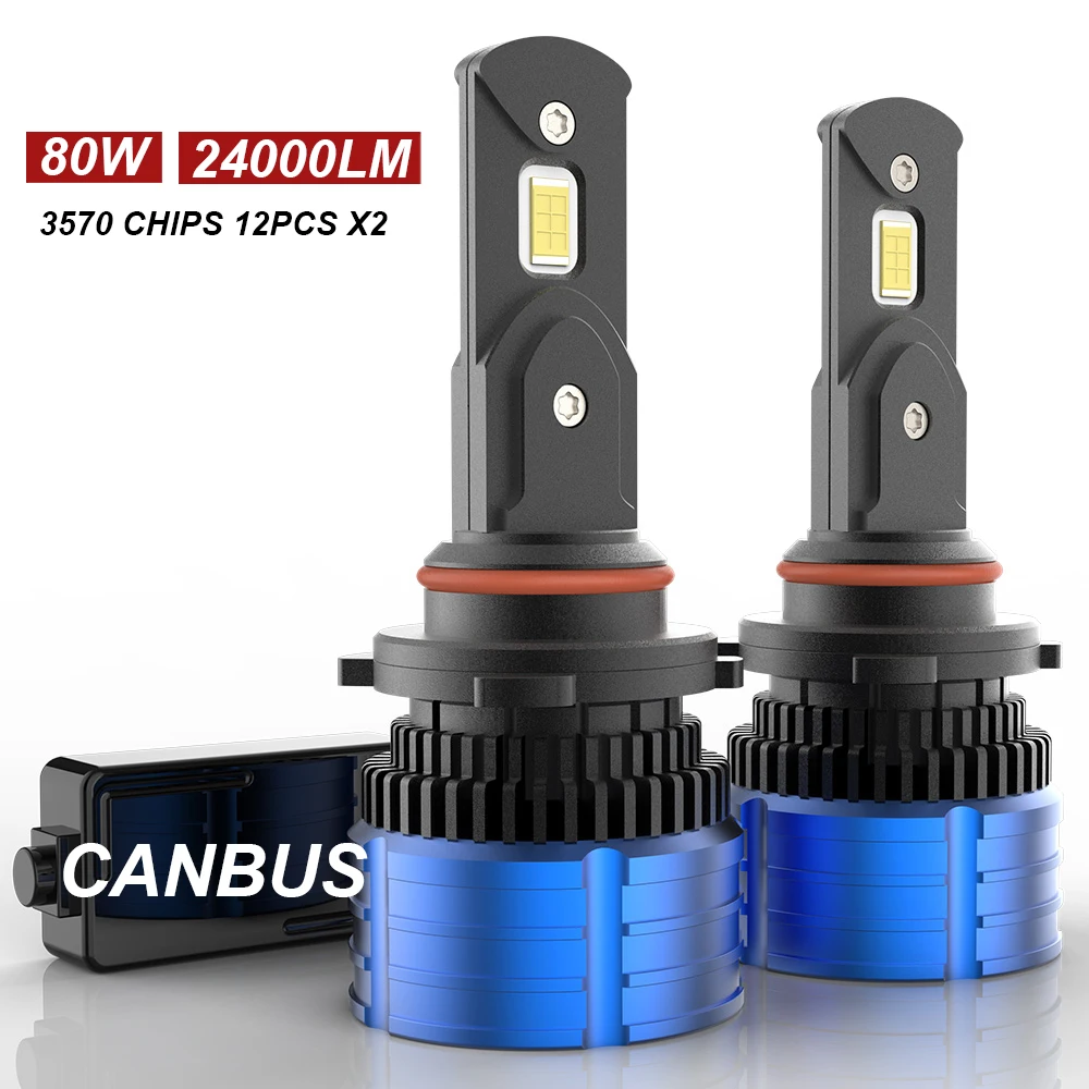 

H4 HB3 HB4 Led Canbus Auto Bulb Headlight 24000LM Super Powerful Turbo H8 H9 H11 H16JP 9005 9006 H7 Led Luces Car Light ASLENT