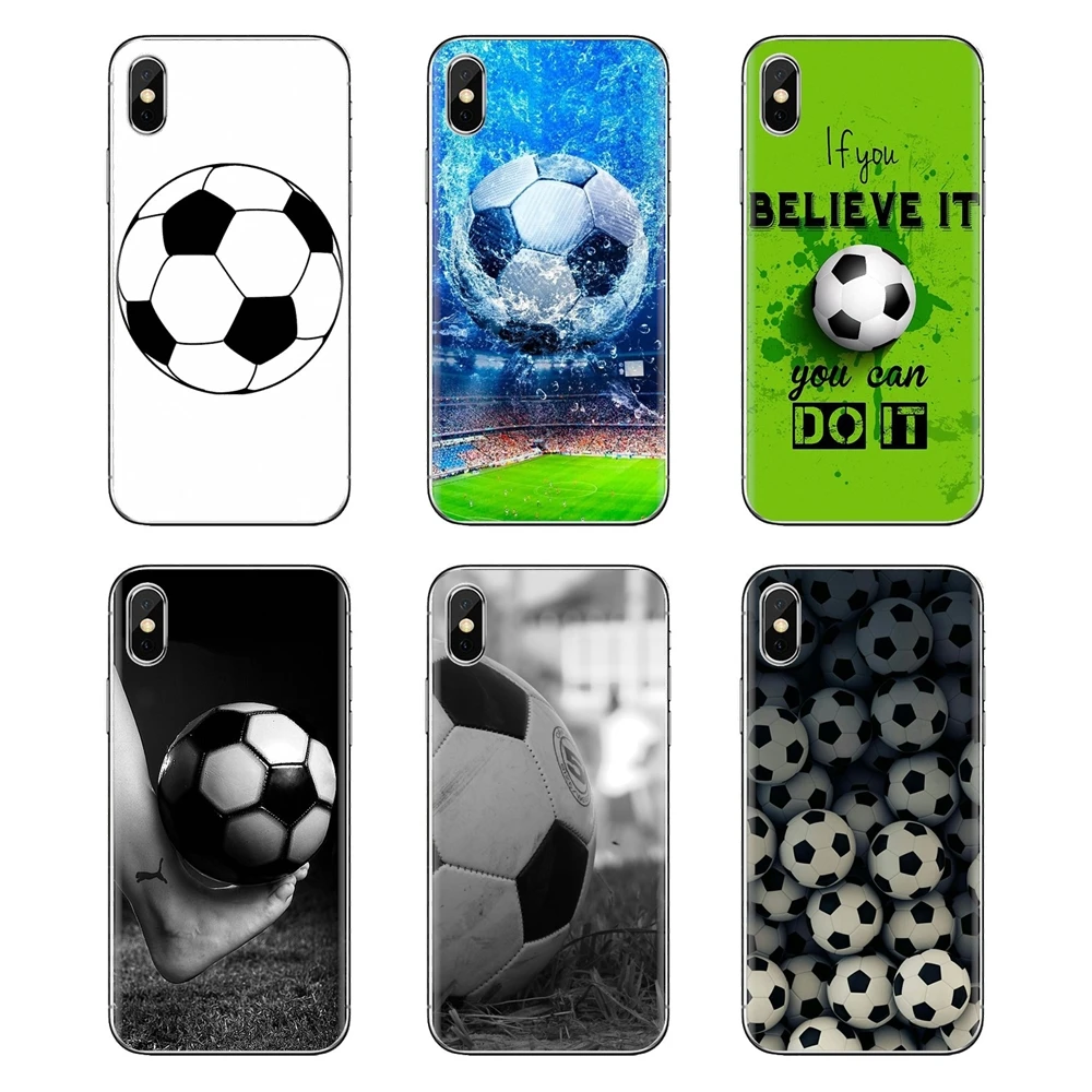 Чехол из ТПУ для iPhone XS Max XR X 4 4s 5 5S 5C SE 6 6S 7 8 Plus samsung Galaxy J1 J3 J5 J7 A3 A5 дизайн футбольного